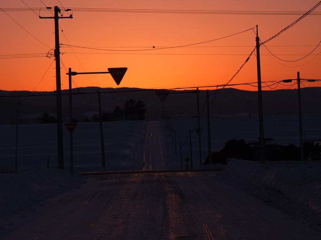 夕暮れを走る１