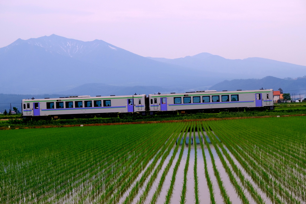 富良野線と十勝岳
