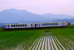 富良野線と十勝岳 富良野線と十勝岳