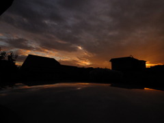 今日の四丁目の夕日１