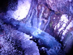 美瑛白ひげの滝ライトアップ