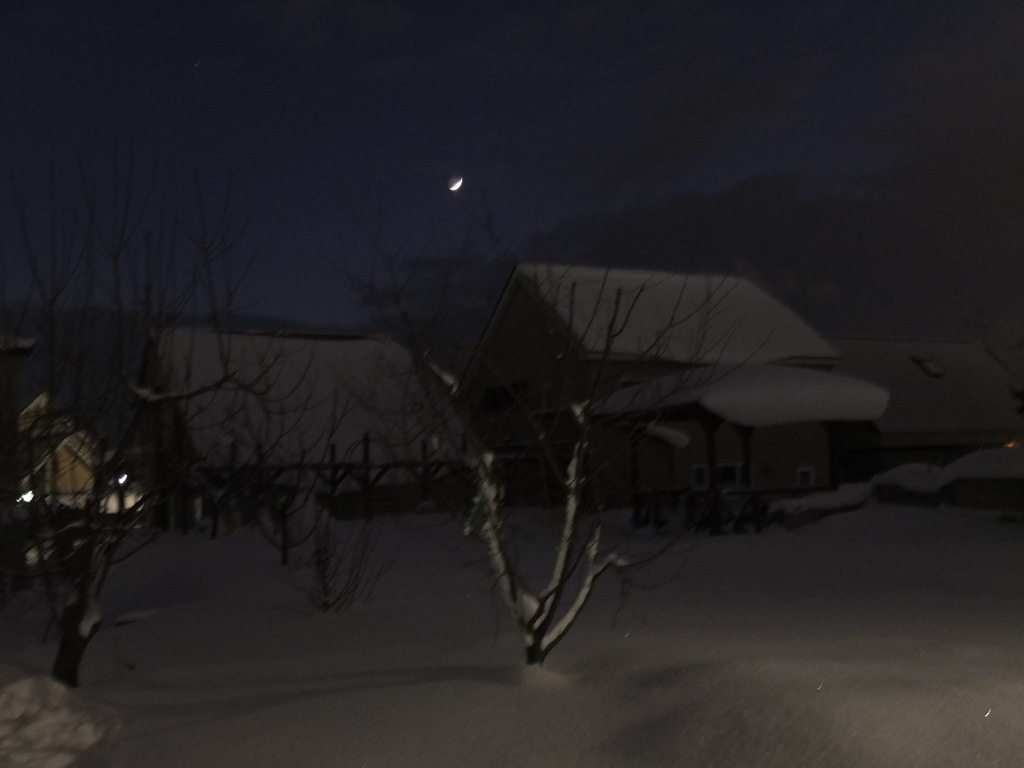 雪がやんだ夕刻１