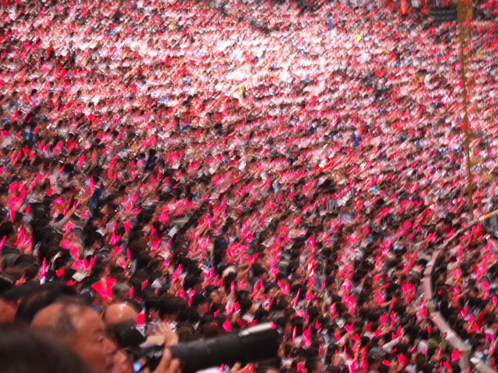 ペンライトの波