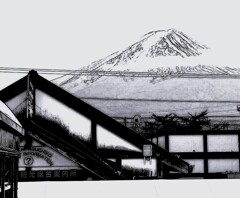 曇り空の下