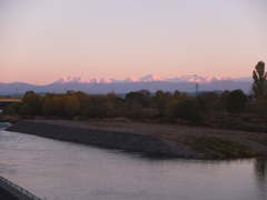 大雪の夕焼け1
