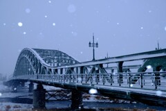 雪の旭橋