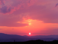 染まる夕日