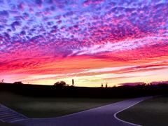 夕焼けと散歩道