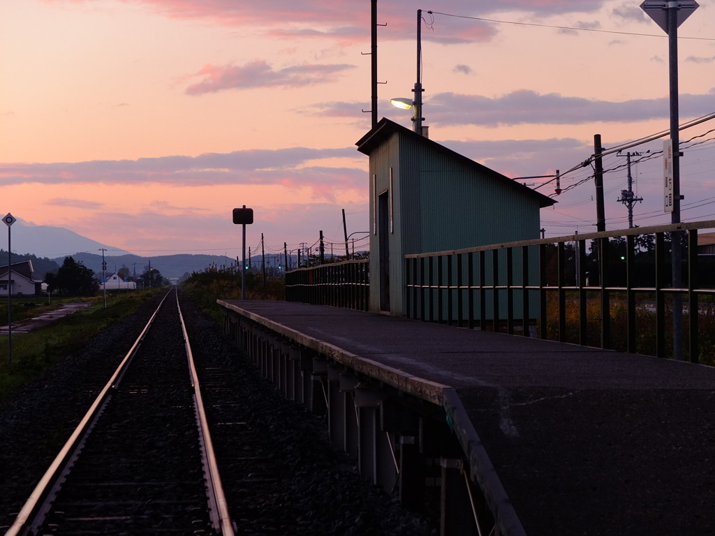 朝焼の富良野線
