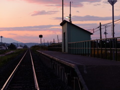 朝焼の富良野線