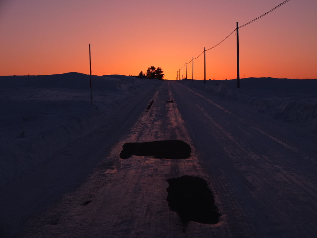 夕暮れに走る２