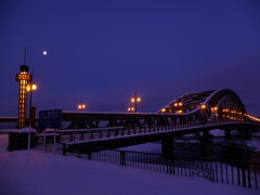 旭橋の朝 旭橋の朝