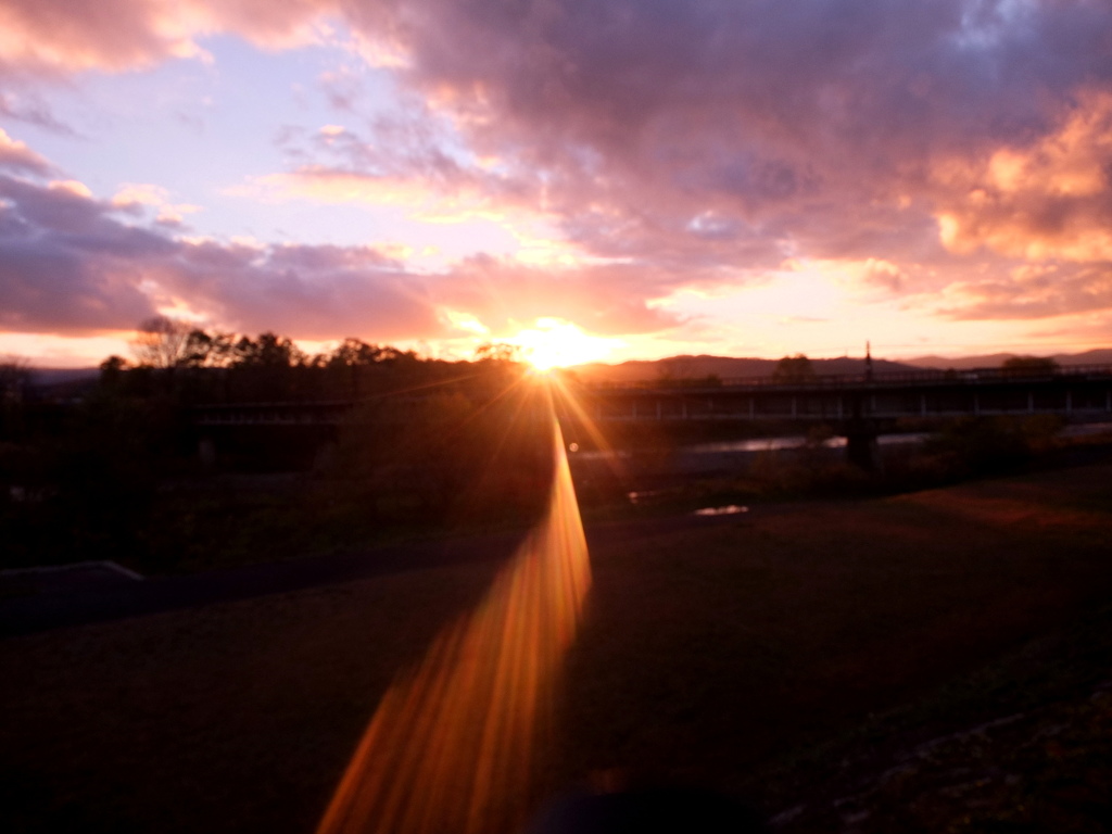 夕暮れの富良野線