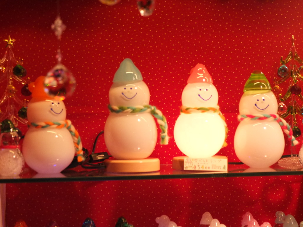 にこやかな雪だるま