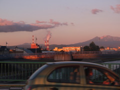 夕日に照らされて１