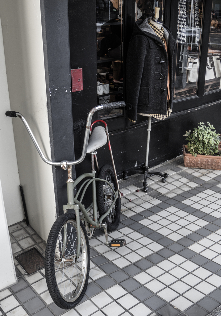 bicycle and coat
