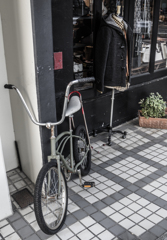 bicycle and coat