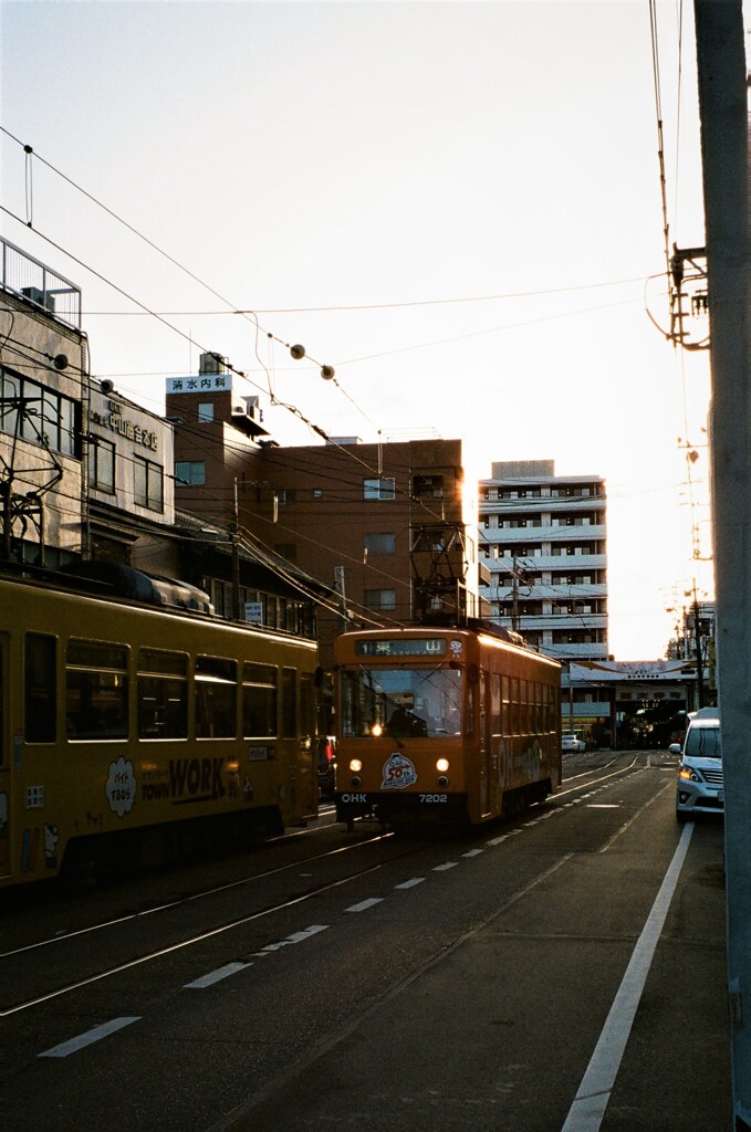 夕暮れ電車