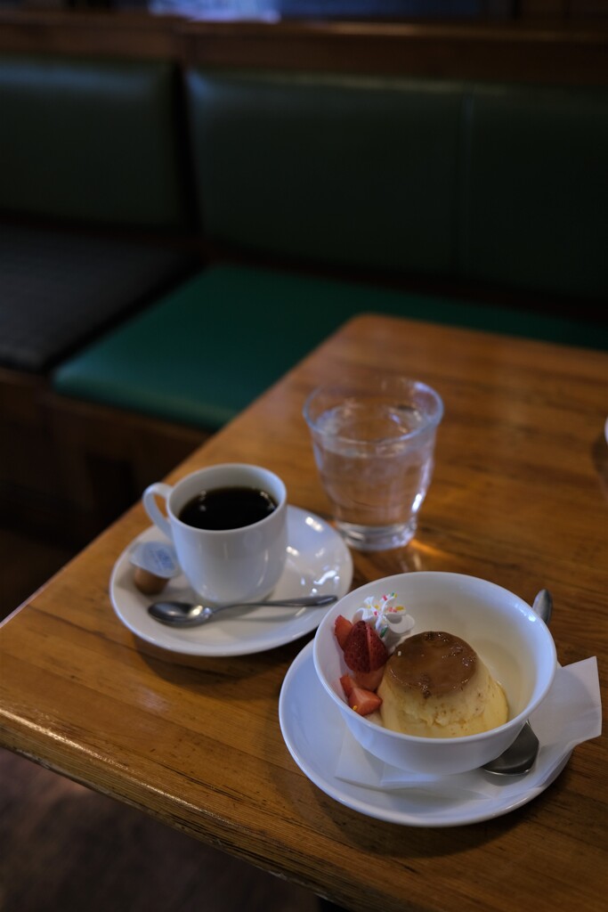 珈琲とプリン