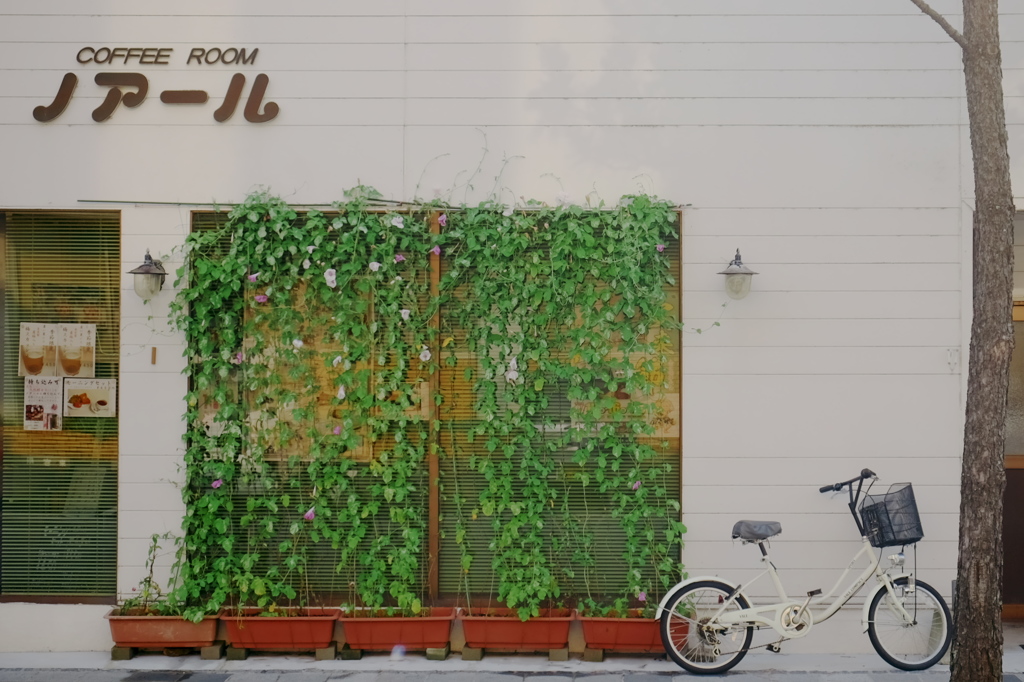 喫茶店と自転車