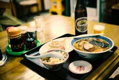 Cセットと瓶ビール