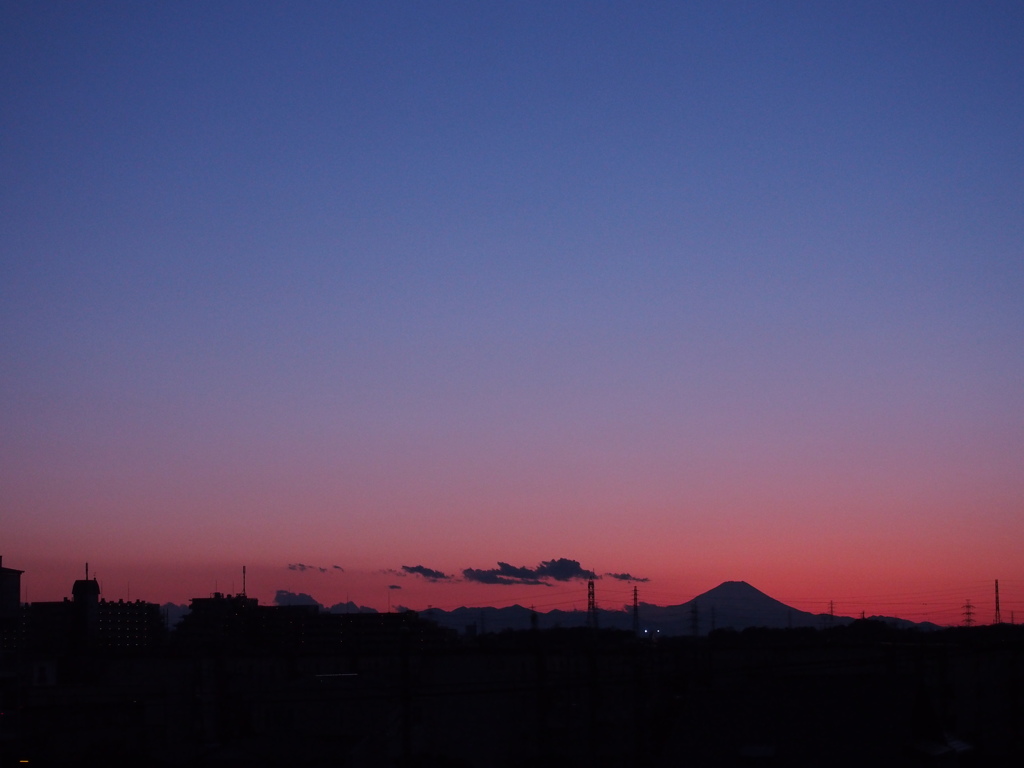 冬の夕暮れ