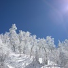 太陽降り注ぐ雪山