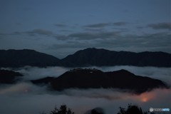 2018秋紀行（立雲峡より竹田城址を望む２・夜明け前）