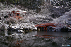 雪景2025・醍醐寺（弁天池・弁天堂1）