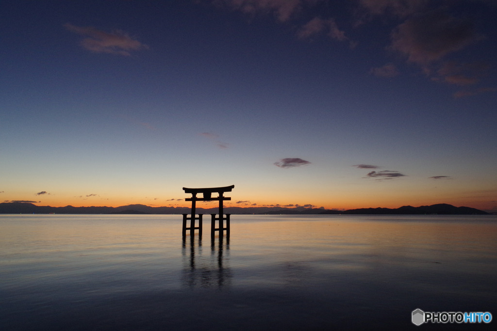 白鬚神社の夜明け２