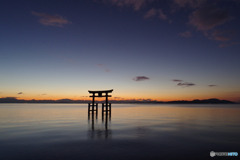 白鬚神社の夜明け２