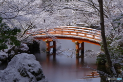 雪景2025・醍醐寺（無量寿苑より）