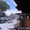 雪景2025・醍醐寺（三宝院・表書院回廊より三宝院庭園を望む3）