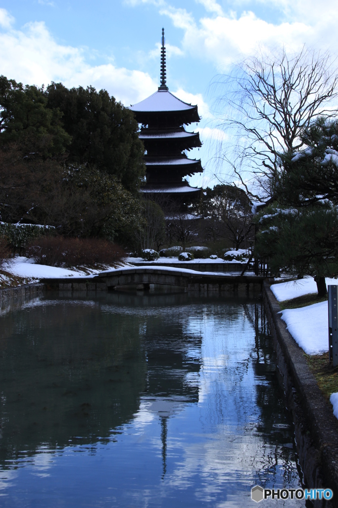 2017京雪景3（東寺　五重塔）