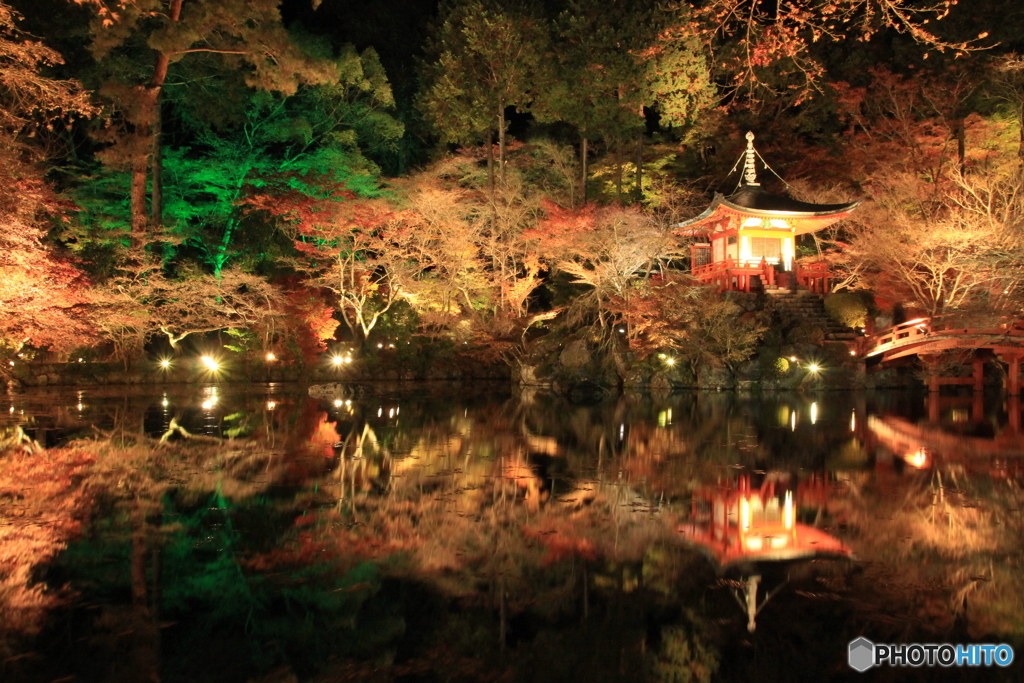 2016秋景色6(紅葉ライトアップ　醍醐寺)