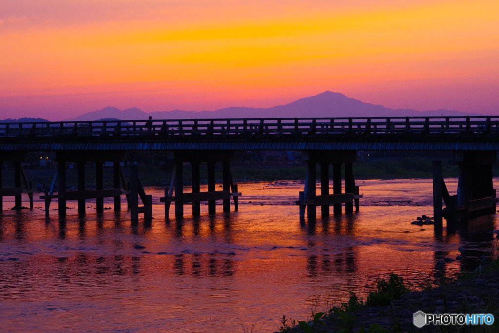 2019年プレイバック　5月　渡月橋　朝焼け