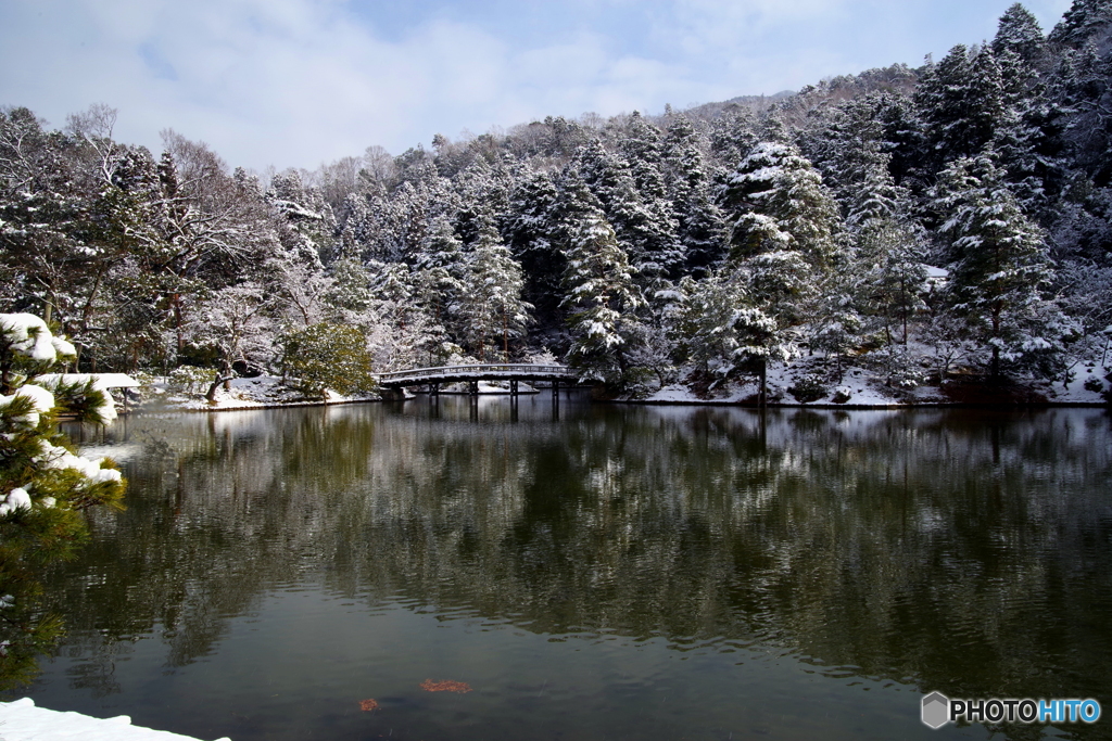 修学院離宮　雪景色（上の茶屋2）
