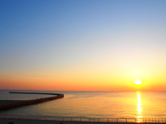 美浜の夕日２