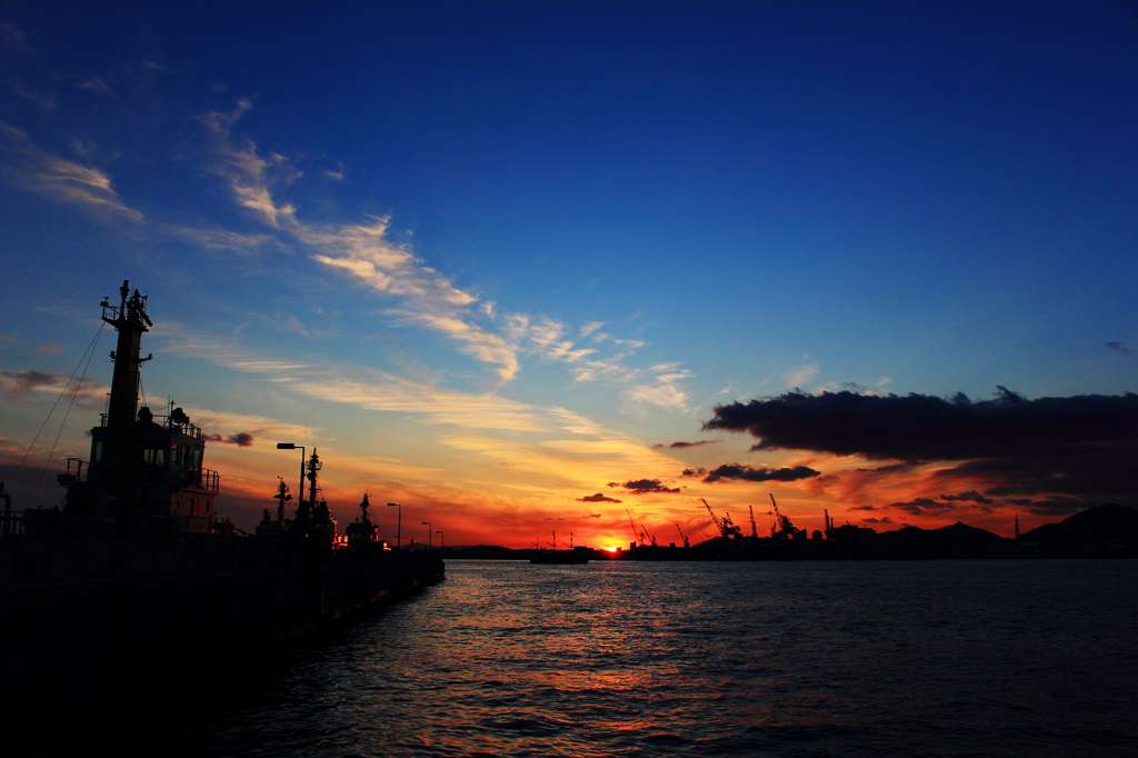 夕日