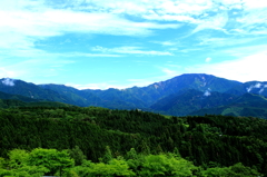 雨上がりの恵那山
