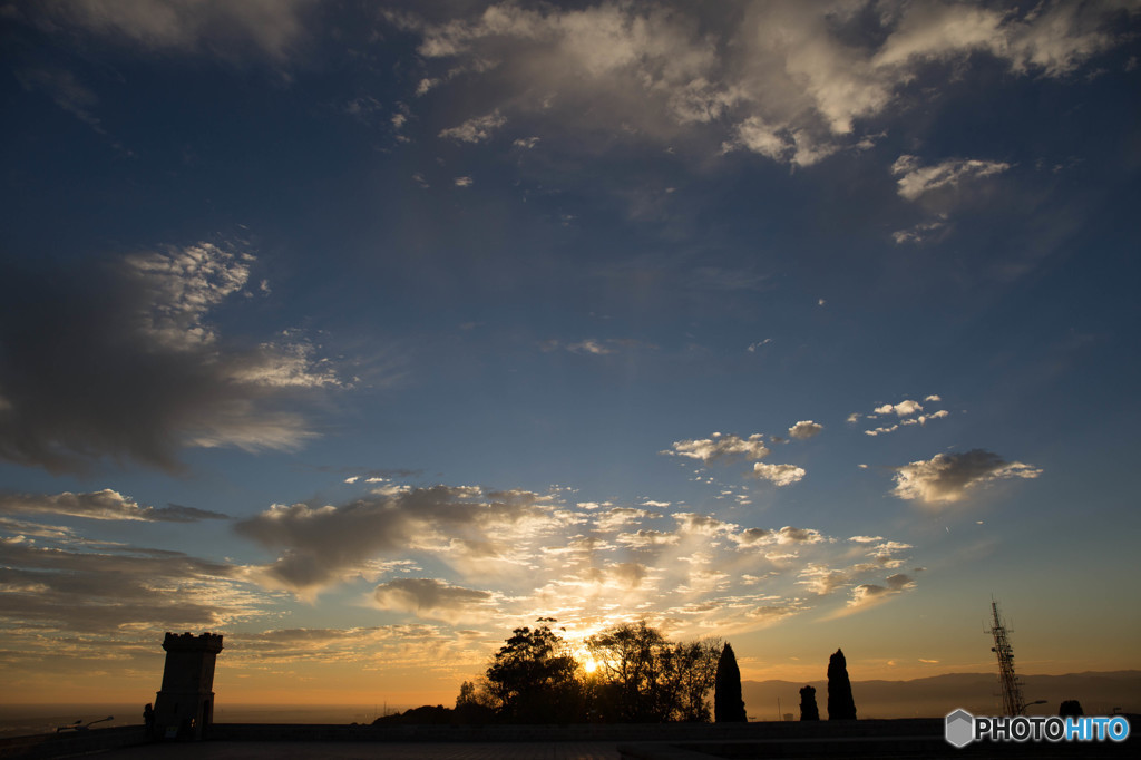 夕日