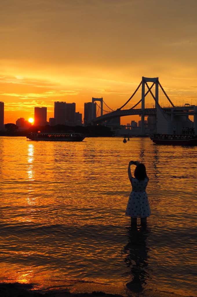 Odaiba Golden Sunset #02