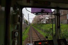 京福電鉄の車窓