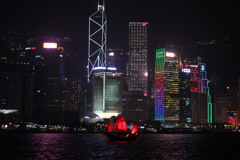 Night city in Hong Kong