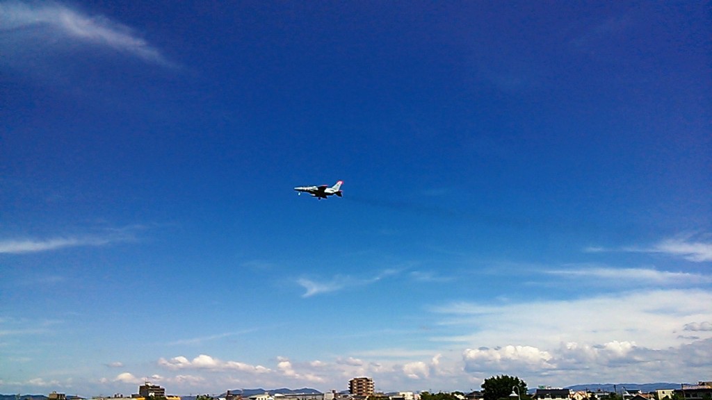 自衛隊の飛行機。