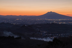 津軽の夕景