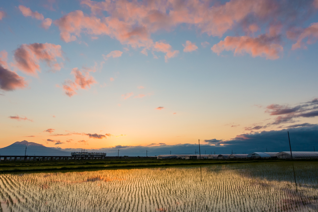 弘南線の夕暮れ