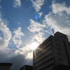 朝日と雲