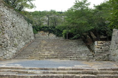 津山城の石垣と石段