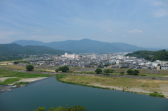 肱川と大洲市街